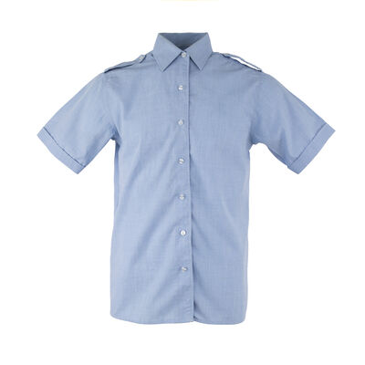 Dutch Army Light Blue Short Sleeve BDU Shirt w/ No Pockets | Issued